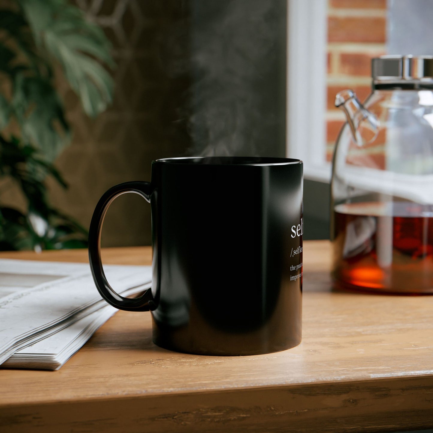 Self Care 11oz Black Mug