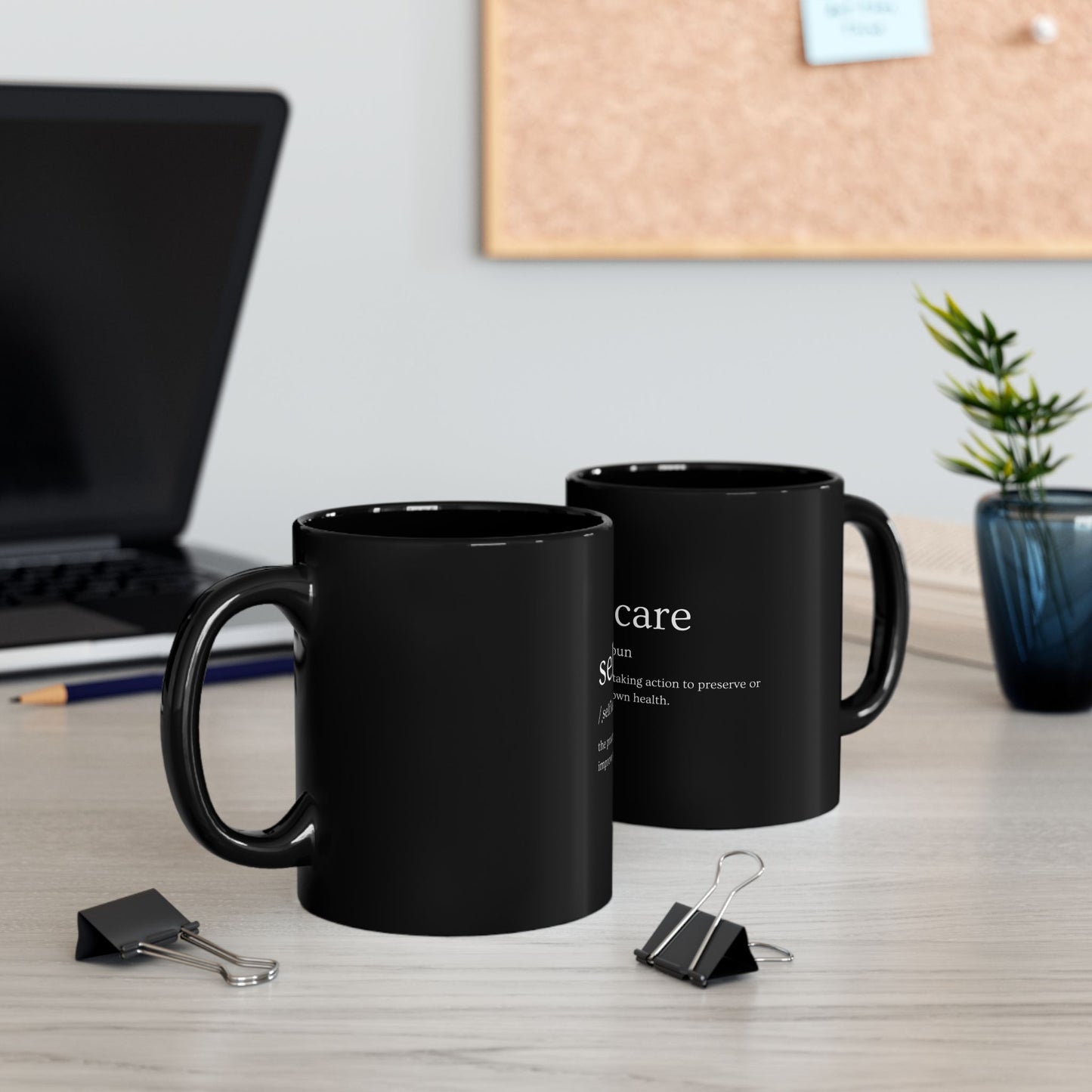 Self Care 11oz Black Mug